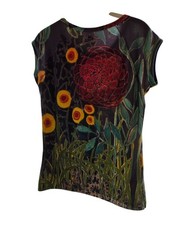 Top manica berretto stampa floreale The Metropolitan Museum Of Art XL Made in USA