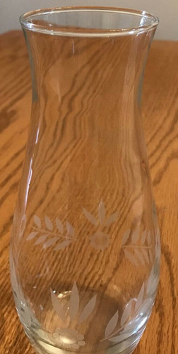 Etched clear glass - etched, vase