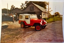 Vintage Found Photo 1998 Red Jeep Wrangler White Top Hillside Colorado Springs