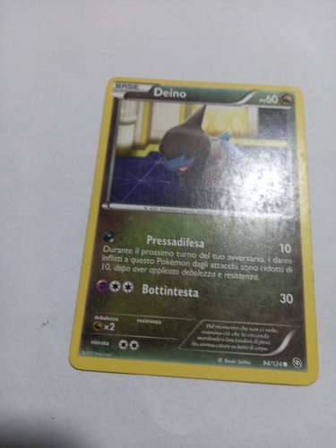 Carta pokémon deino stirpe - carta,