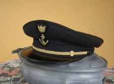 Repubblica Italiana Cappello Ufficiale Di Marina Mercantile Melampo Milano 