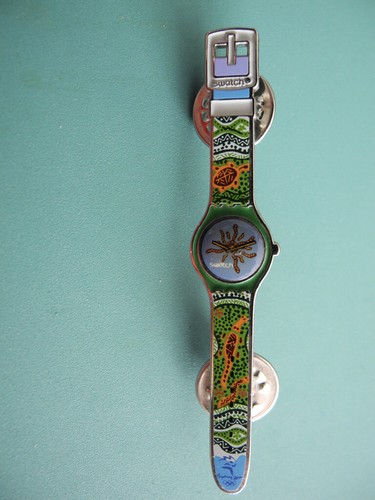 Spilla orologio swatch