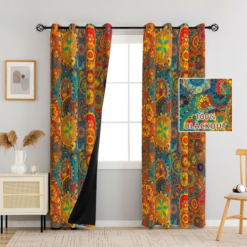 Tende oscuranti floreali boho