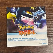 Pokemon Rumble Wii Inserto WiiWare Ware Nintendo DS solo manuale istruzioni