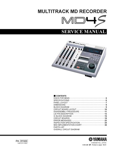 Manuale servizio per yamaha - servizio,