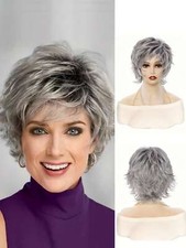Parrucca donna grigia corta
