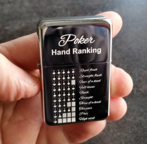 Poker hand raking engraved - raking,