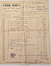 Fattura 1928 Fabbriche Riunite