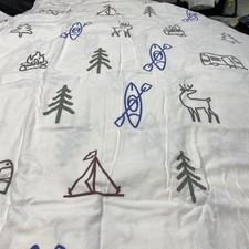 Set lenzuola re tema campeggio