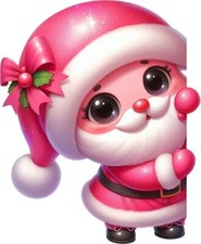 Adesivo vinile rosa Natale