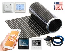 Set Pellicola Riscaldatore Infrarossi Calorique 50cm Riscaldamento Elettrico a Pavimento 90-150-220W