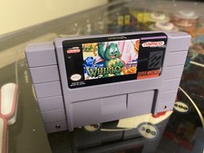 Super Nintendo Whirlo solo carrello grigio originale. Etichetta professionale in vinile.