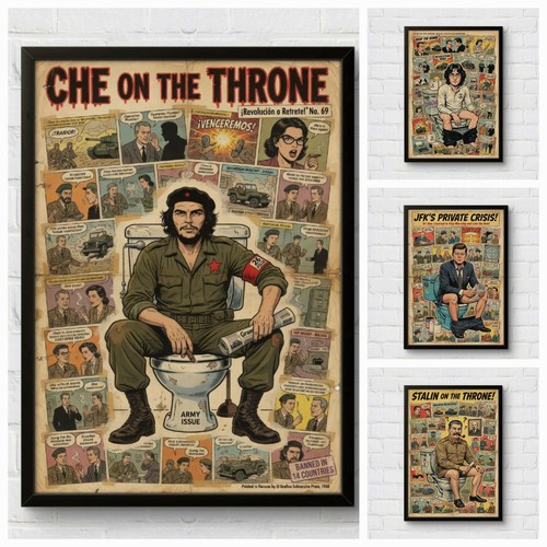 Poster bagno arte toilette