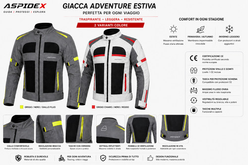 Giacca moto estiva - estiva, tessuto