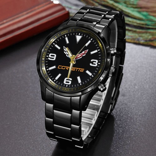 Orologio corvette logo acciaio - logo,