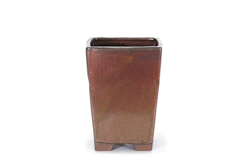 Vaso bonsai smaltato quadrato