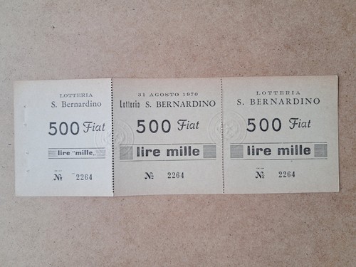 Lotteria bernardino 1970 - lotteria,