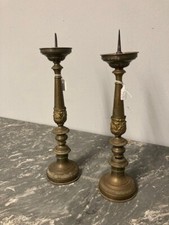 Antica coppia di candelabri in