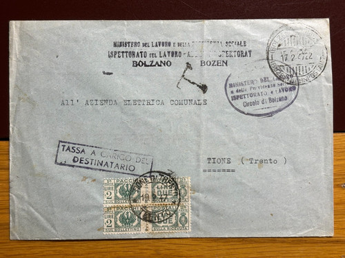Italia 1947 pacchi postali - italia,