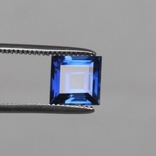 4 anelli e pendenti 7,45 ct zaffiro blu naturale Kashmir taglio quadrato piet...