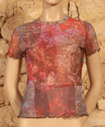 Top rete stampa desigual - top,