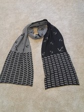 Sciarpa Foulard Da Uomo Colore Grigio e Nero  Reversibile con Ancora