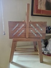 Cestino Cesto  Porta cucito Scatola Da  Lavoro Legno Massello 3 Cassetti 