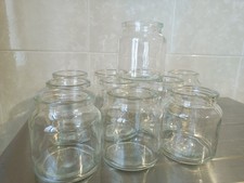 12 Porta Candela Vetro Tea Light Fondo Largo Ø Cm 7,Collo Ø Cm 6 Altezza Cm 7,5 