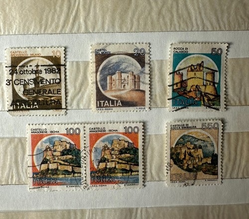 Francobolli castelli italia - castelli, d'italia