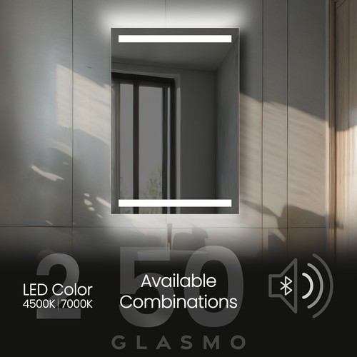 Specchio bagno illuminato con