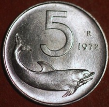 Italy 5 Lire 1972 KM# 92