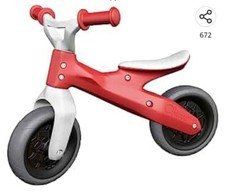 Bici senza pedali 0-3 anni Bicicletta per Bambini  Rossa