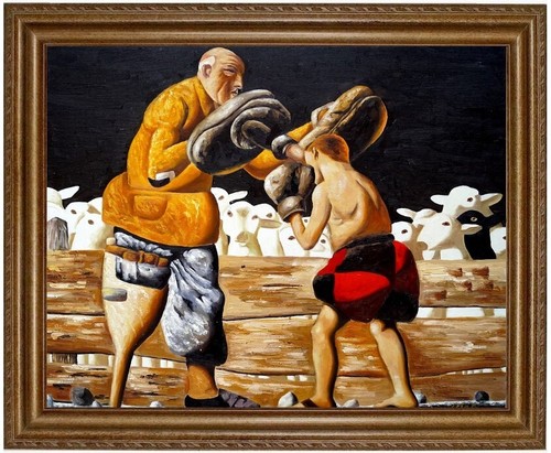 Quadro olio boxe