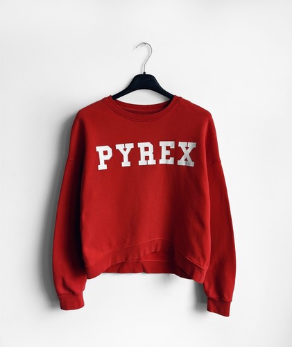 Felpa pyrex girocollo rossa - girocollo,