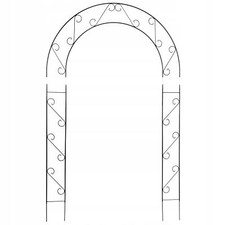 KADAX Arco di rose per piante rampicanti, pergola, nero, 160 x 240 cm