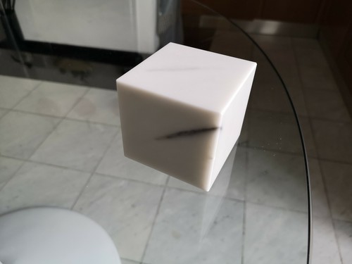 Cubo marmo bianco - in,