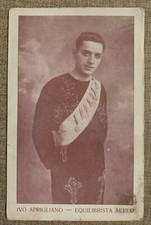 Cartolina foto Ivo Aprigliano equilibrista aereo autografo