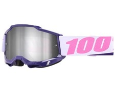 MASCHERA MASCHERINA MX CROSS 100% ACCURI 2 YUMIKO MIRROR SILVER