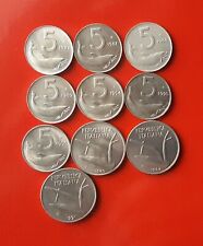 LOTTO DI 10 MONETE DA 5 E 10 LIRE - FDC DA ROTOLINO [10_001]