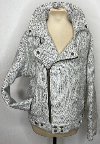 Giacca moto tweed lana donna - giacca,