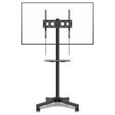 XINLEI Supporto TV mobile su ruote, carrello TV portatile con ripiano per TV a s