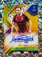 Topps Finest UCC AS Roma Legend Francesco Totti Gold Neon Auto Signature /50