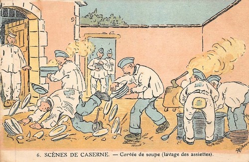 Scene caserma corvée di - corvée,