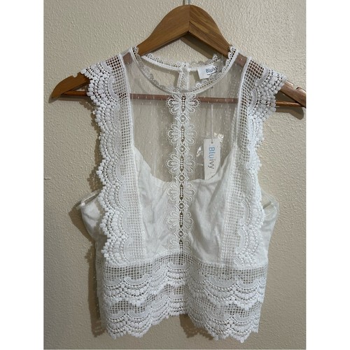 Top bluivy bianco pizzo - bluivy,