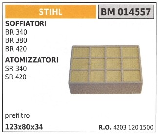 Prefiltro aria stihl per - aria,