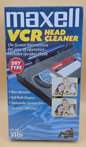 Maxell 100 vhs vcr pulitore - maxell, vp-100