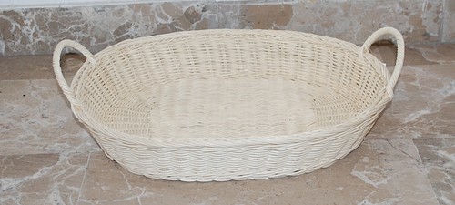 Cestino ovale vimini portapane - cestino,
