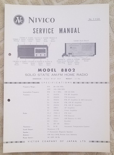 Jvc nivico model 8802 - nivico, manuale