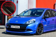Spoiler anteriore con ala in ABS per Renault Clio 3 RS fase 2 ABE nero lucido