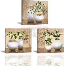 Quadro Su Tela Stampa Disegno Su Tela Canvas Impermeabile Verde Pianta in Vaso D